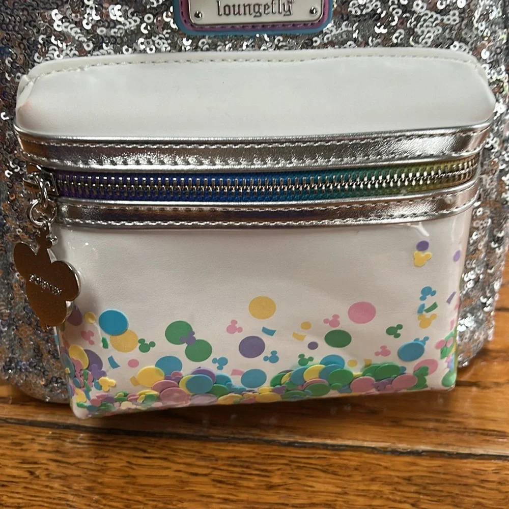 COPY -Loungefly x Disney It’s My Birthday sequined mini backpack w/removable hat